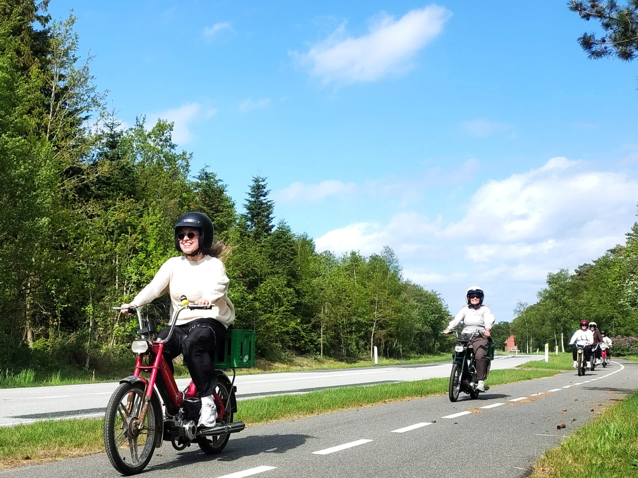 Venindetur på Læsø. Puch maxier fra Tour de Maxi Læsø